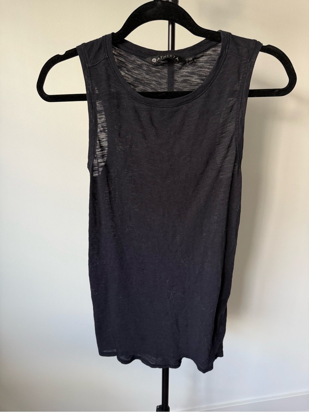 Athleta Charcoal Black Scoop Neck Tank Top